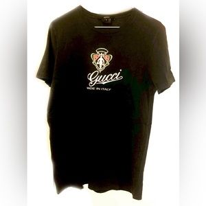 Gucci Crest T shirt Size S Dark Grey 100% Authentic